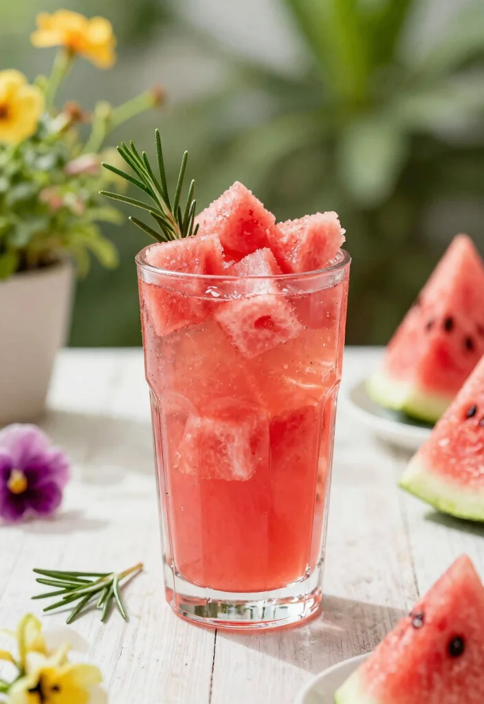17 Detox Water Recipes and Benefits Explained for Everyday Wellness - 6. Watermelon Rosemary Revival 1