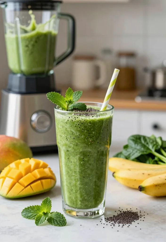 17 Green Detox Smoothie Recipes for Morning Energy and Gentle Body Cleanse - 1. Tropical Green Detox Smoothie 1