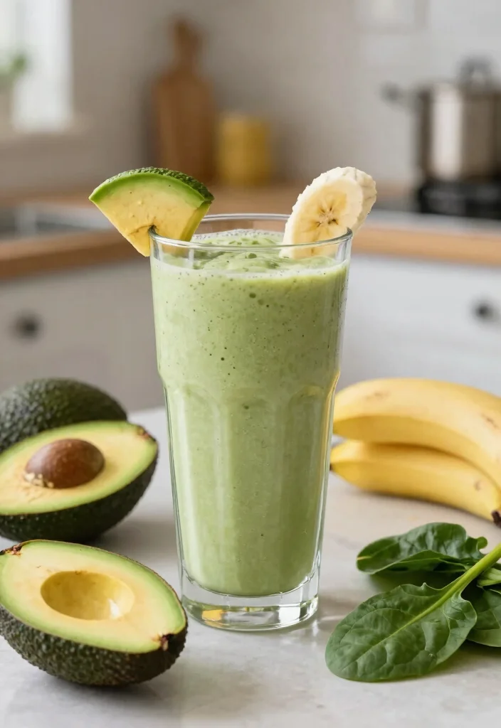 17 Green Detox Smoothie Recipes for Morning Energy and Gentle Body Cleanse - 3. Avocado Green Detox Smoothie 1