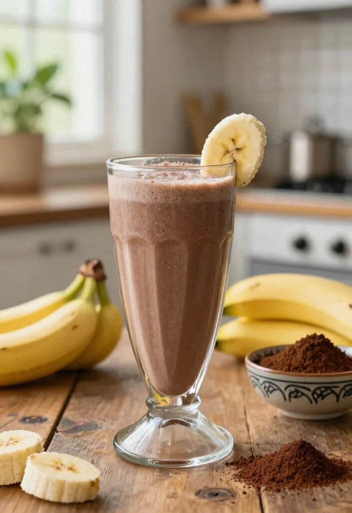 17 Healthy Chocolate Smoothie Recipes Without Guilt - 1. Classic Chocolate Banana Smoothie 1