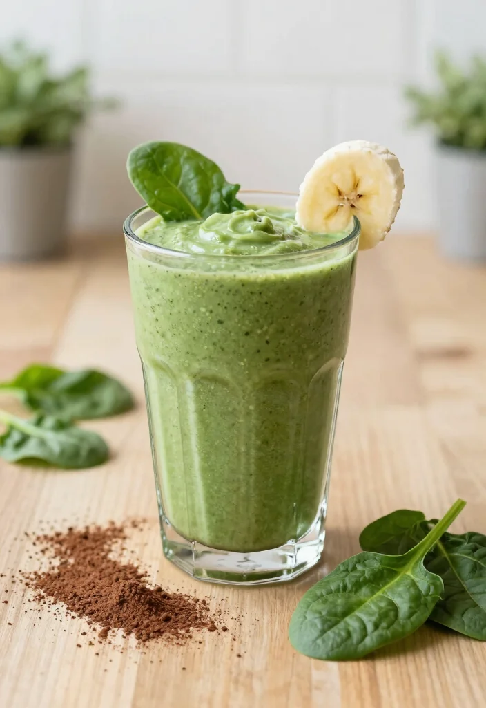 17 Healthy Chocolate Smoothie Recipes Without Guilt - 10. Green Chocolate Smoothie 1