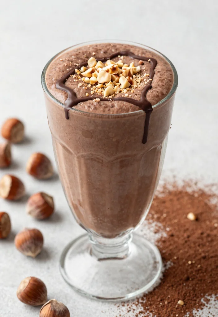 17 Healthy Chocolate Smoothie Recipes Without Guilt - 15. Chocolate Hazelnut Smoothie 1