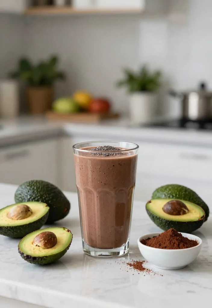 17 Healthy Chocolate Smoothie Recipes Without Guilt - 2. Avocado Chocolate Smoothie 1