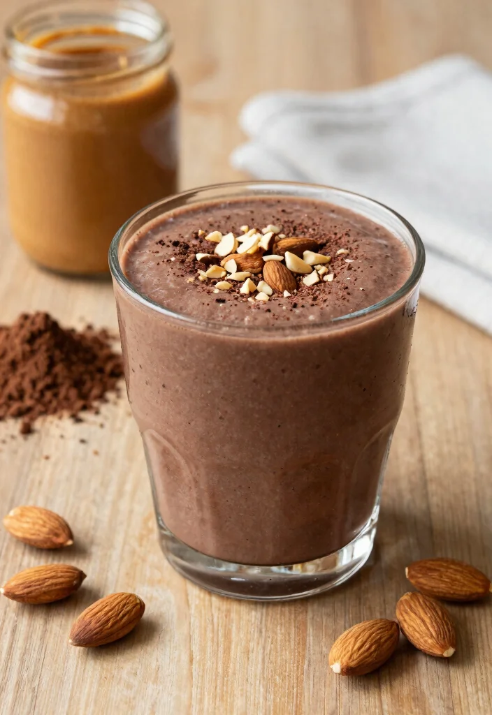 17 Healthy Chocolate Smoothie Recipes Without Guilt - 9. Chocolate Almond Smoothie 1