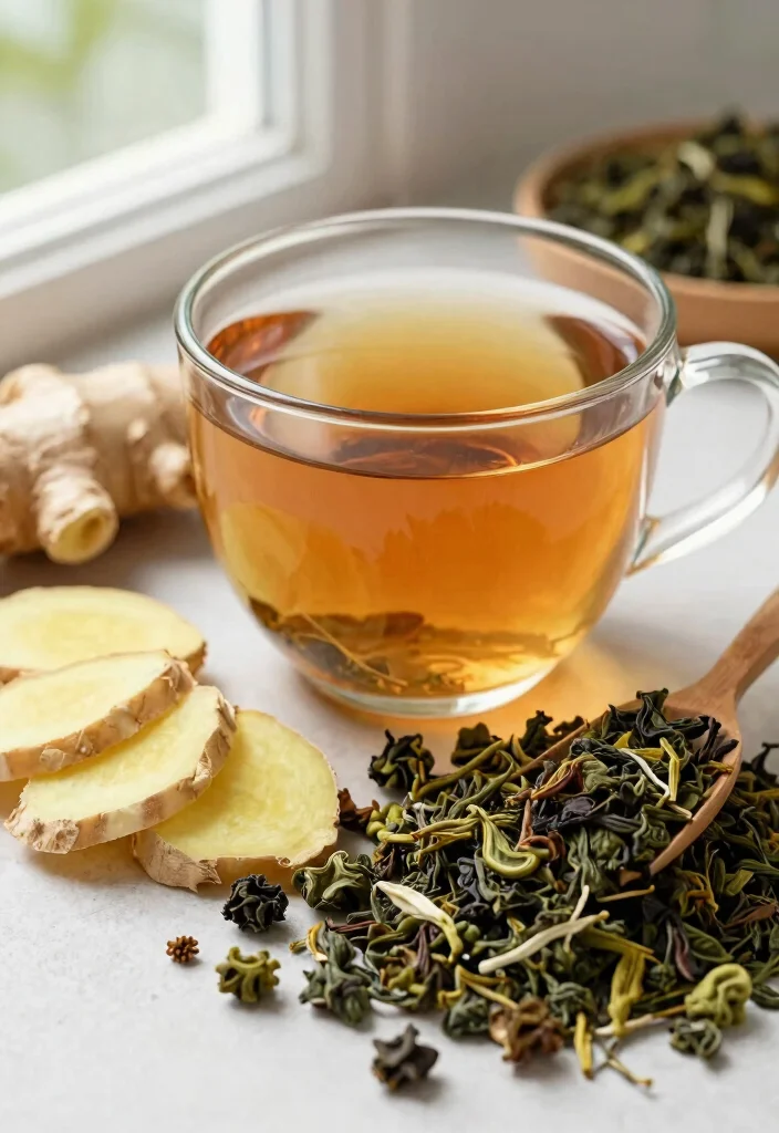 17 Liver Detox Tea Recipes for Gentle Daily Support and Herbal Balance - 11. Oolong Tea & Ginger Blend 1