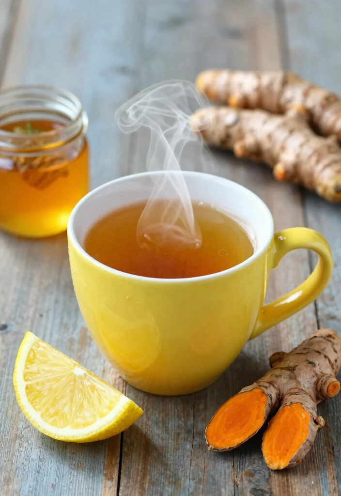 17 Lung Detox Tea Recipes with Herbs That Support Breathing and Daily Wellness - 6. Turmeric Honey Wellness Tea 1