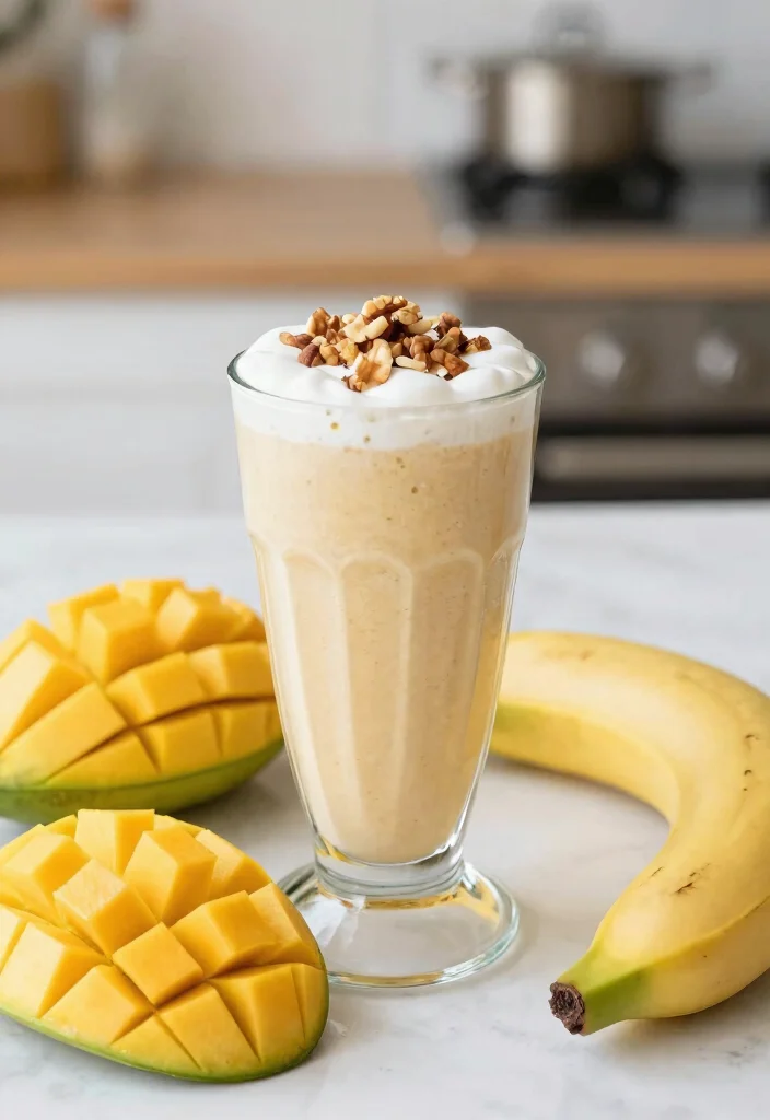 17 Mango Banana Smoothie Recipes Naturally Creamy - 9. Mango Banana Nut Smoothie 1