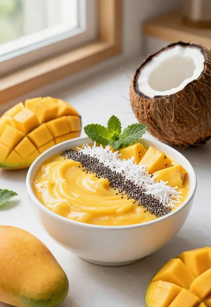 17 Mango Smoothie Bowl Recipes Naturally Creamy - 1. Tropical Mango Coconut Paradise 1