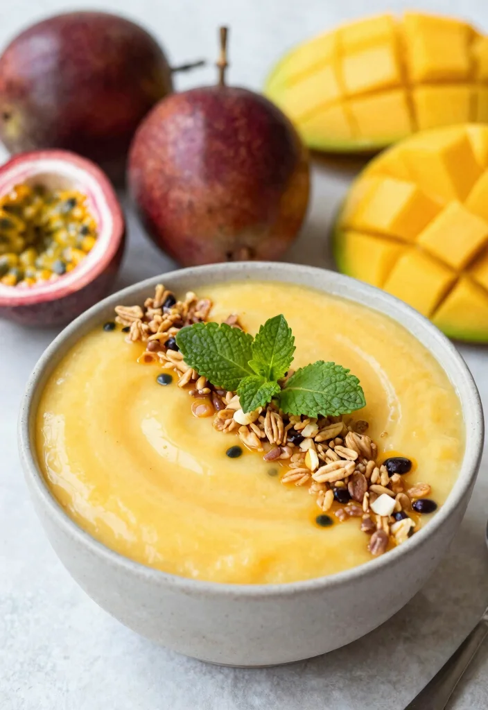 17 Mango Smoothie Bowl Recipes Naturally Creamy - 14. Mango Passionfruit Bowl 1