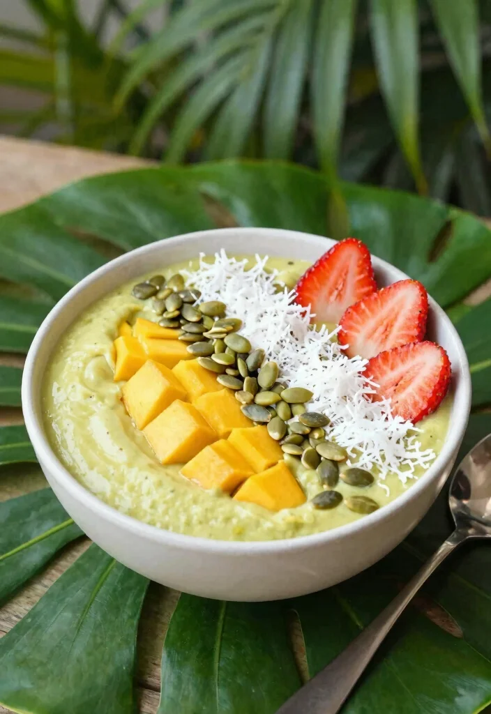 17 Mango Smoothie Bowl Recipes Naturally Creamy - 4. Mango Avocado Dream Bowl 1