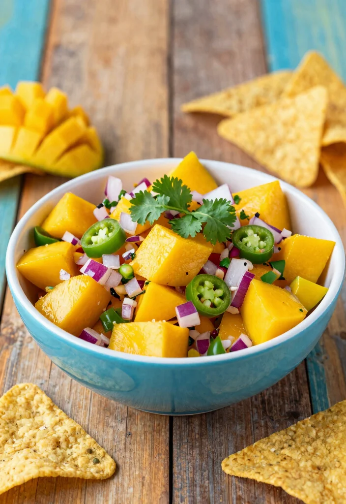 17 Mango Smoothie Bowl Recipes Naturally Creamy - 9. Spicy Mango Salsa Bowl 1