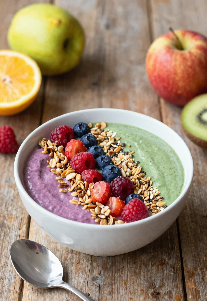 17 Metal Detox Cleanse Drink Recipes with Greens, Fruits, and Herbal Support - 10. Kale and Berry Smoothie Bowl 1