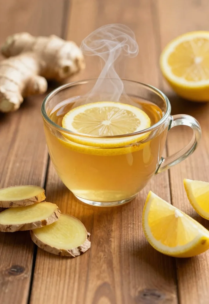 17 Metal Detox Cleanse Drink Recipes with Greens, Fruits, and Herbal Support - 11. Lemon Ginger Detox Tea 1