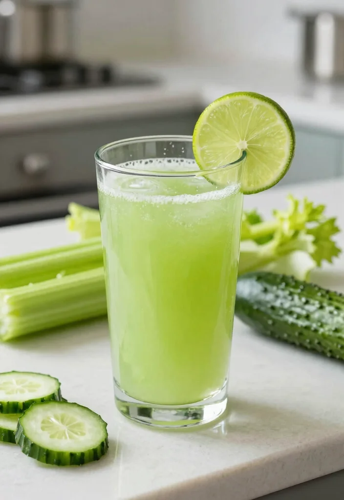 17 Metal Detox Cleanse Drink Recipes with Greens, Fruits, and Herbal Support - 12. Celery Cucumber Detox Juice 1