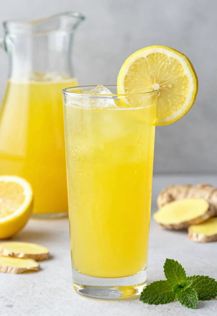 17 Metal Detox Cleanse Drink Recipes with Greens, Fruits, and Herbal Support - 16. Ginger Turmeric Lemonade 1