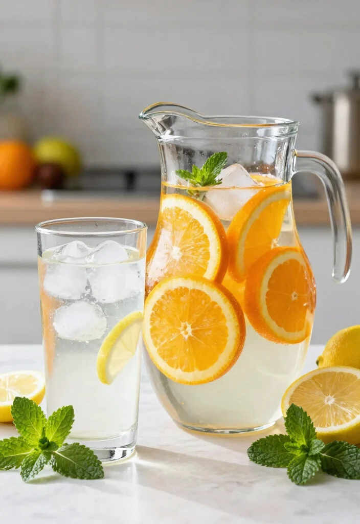 17 Metal Detox Cleanse Drink Recipes with Greens, Fruits, and Herbal Support - 2. Citrus Mint Detox Water 1