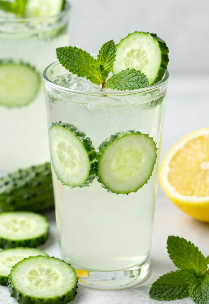 17 Metal Detox Cleanse Drink Recipes with Greens, Fruits, and Herbal Support - 5. Cucumber Lemonade Detox Drink 1