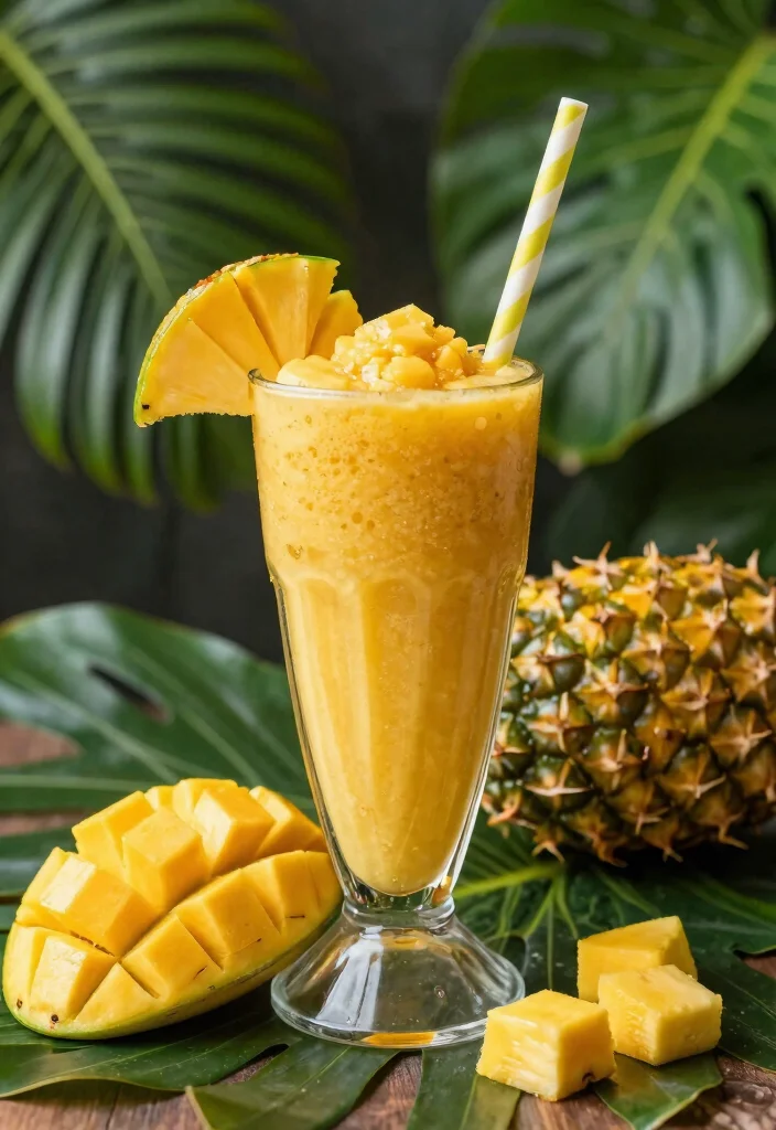 17 Metal Detox Cleanse Drink Recipes with Greens, Fruits, and Herbal Support - 6. Tropical Green Detox Smoothie 1