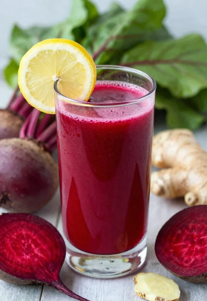17 Metal Detox Cleanse Drink Recipes with Greens, Fruits, and Herbal Support - 7. Beet and Ginger Detox Juice 1