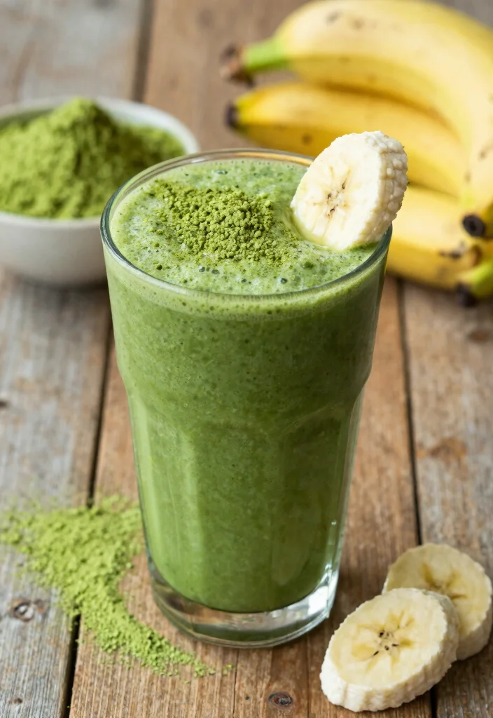 17 Metal Detox Cleanse Drink Recipes with Greens, Fruits, and Herbal Support - 8. Matcha Green Tea Detox Smoothie 1