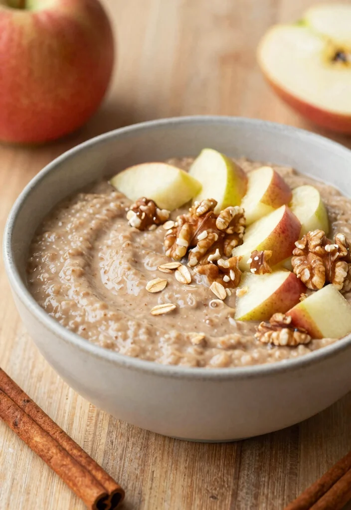 17 Oatmeal Smoothie Bowl Recipes Filling and Healthy - 6. Cinnamon Apple Oatmeal Smoothie Bowl 1