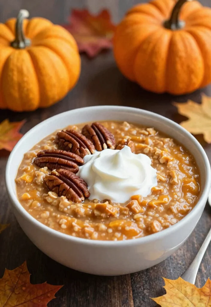 17 Oatmeal Smoothie Bowl Recipes Filling and Healthy - 7. Pumpkin Spice Oatmeal Smoothie Bowl 1