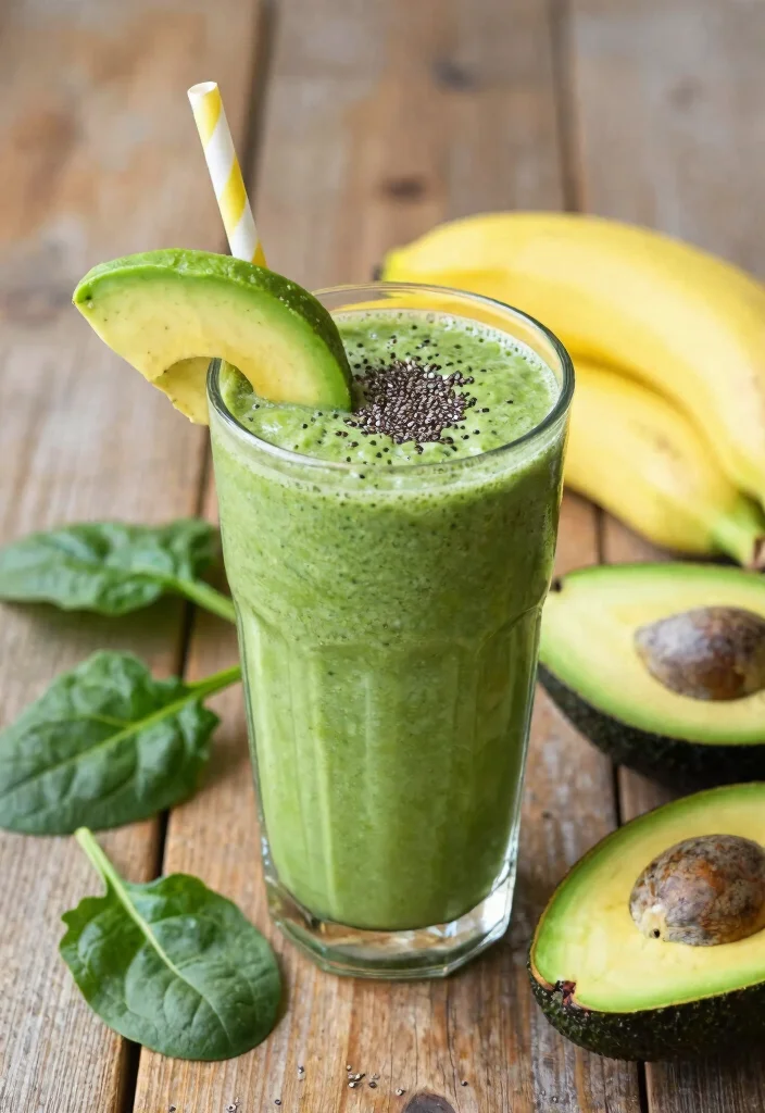 17 Smoothie with Avocado Recipes for Healthy Fats - 1. Creamy Avocado Spinach Smoothie 1