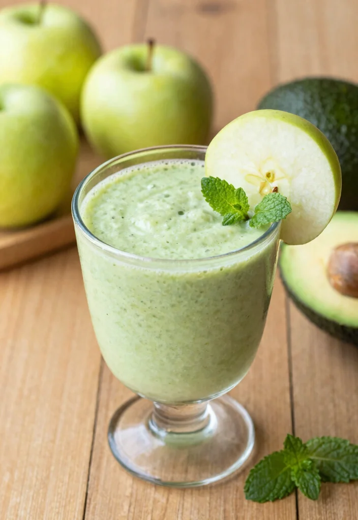 17 Smoothie with Avocado Recipes for Healthy Fats - 15. Avocado and Apple Smoothie 1