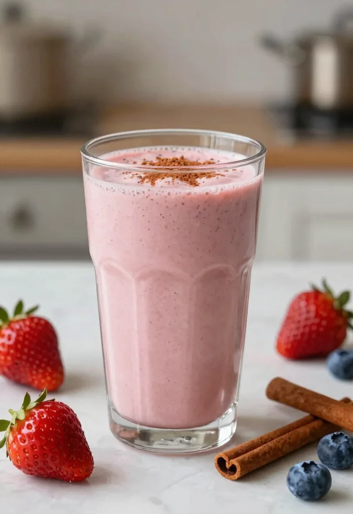 17 Strawberry Blueberry Smoothie Recipes Antioxidant Rich - 13. Strawberry Blueberry Cinnamon Smoothie 1