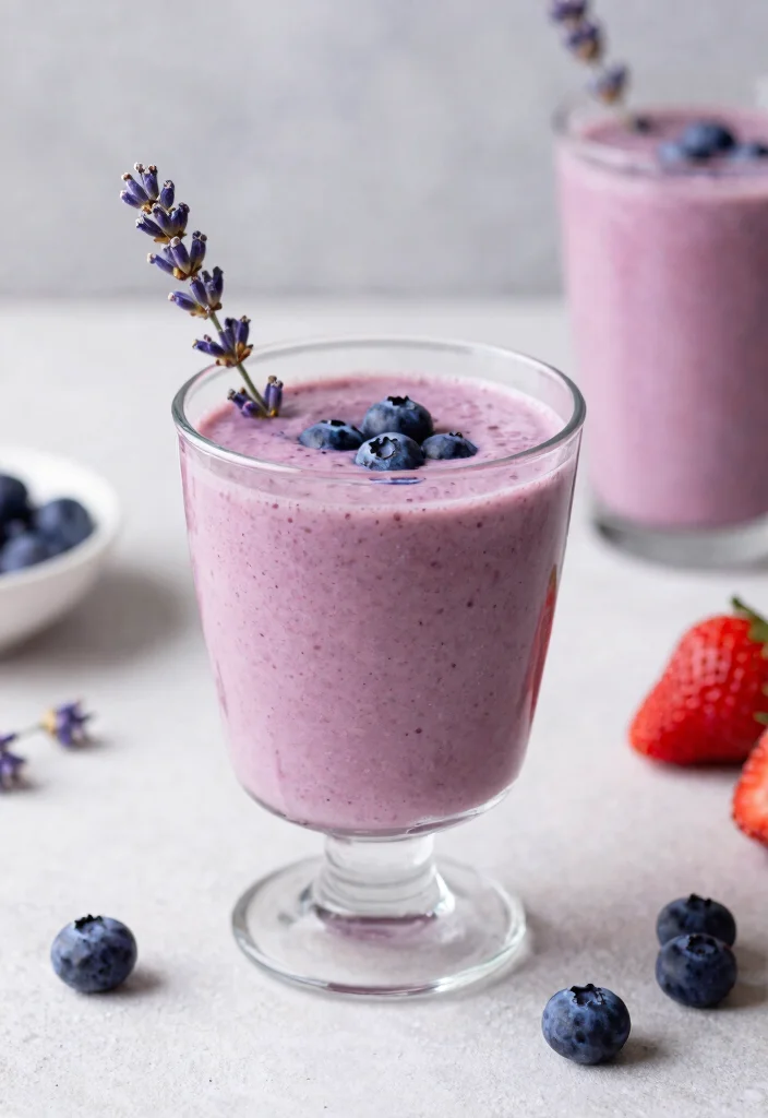 17 Strawberry Blueberry Smoothie Recipes Antioxidant Rich - 14. Strawberry Blueberry Lavender Smoothie 1