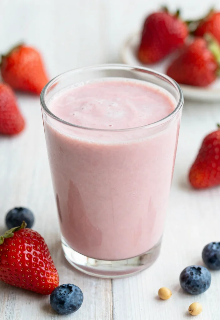 17 Strawberry Blueberry Smoothie Recipes Antioxidant Rich - 16. Strawberry Blueberry Soy Smoothie 1