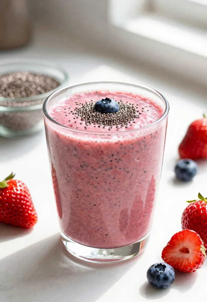 17 Strawberry Blueberry Smoothie Recipes Antioxidant Rich - 2. Strawberry Blueberry Chia Smoothie 1