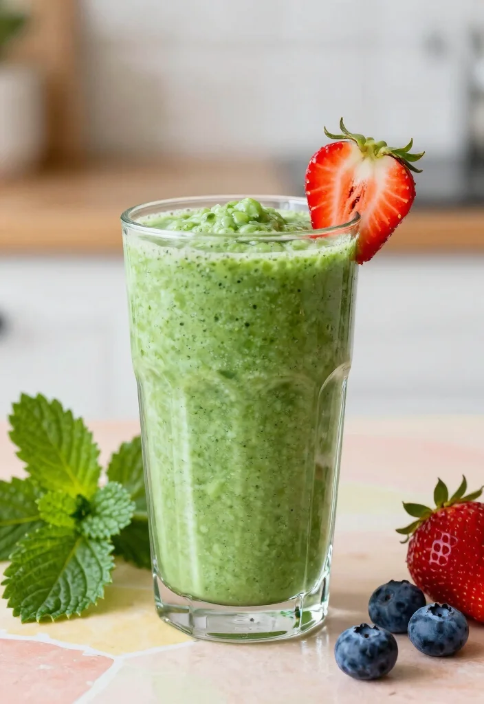 17 Strawberry Blueberry Smoothie Recipes Antioxidant Rich - 4. Strawberry Blueberry Green Smoothie 1