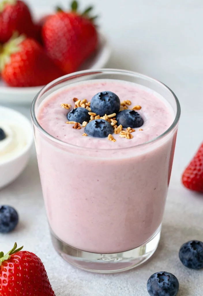 17 Strawberry Blueberry Smoothie Recipes Antioxidant Rich - 7. Strawberry Blueberry Yogurt Smoothie 1