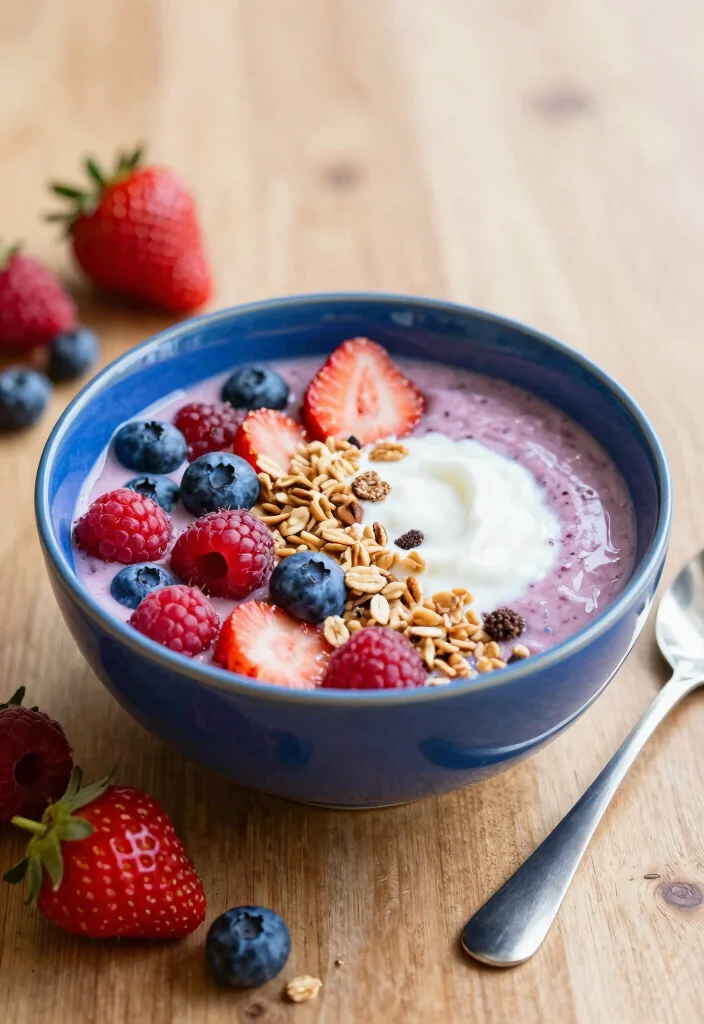 17 Thick Smoothie Bowl Recipes Extra Creamy - 1. Berry Blast Smoothie Bowl 1