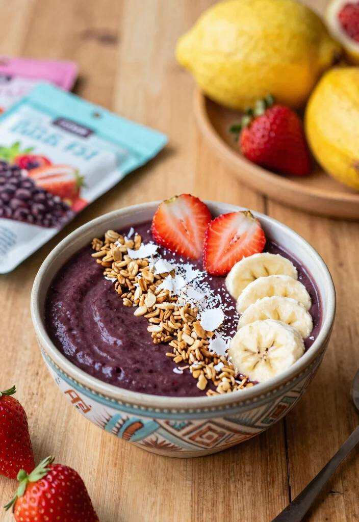17 Thick Smoothie Bowl Recipes Extra Creamy - 8. Acai Berry Smoothie Bowl 1