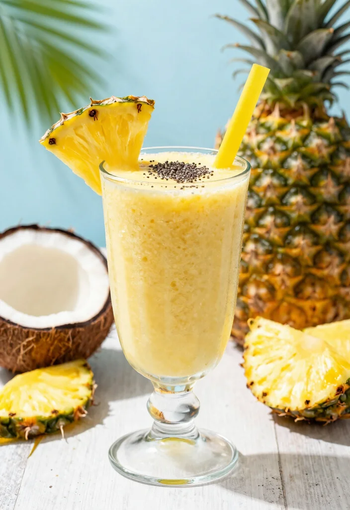 18 Colon Detox Cleanse Drink Recipes That Support Digestion and Bloating Relief - 11. Pineapple Coconut Detox Smoothie 1