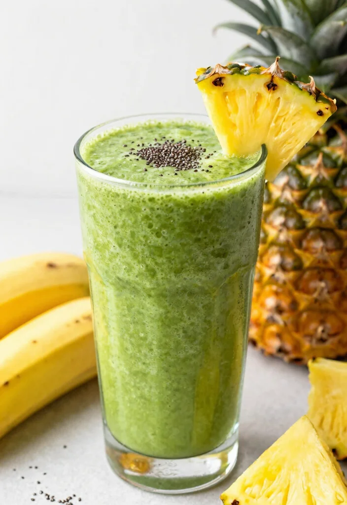 18 Colon Detox Cleanse Drink Recipes That Support Digestion and Bloating Relief - 15. Tropical Green Smoothie 1