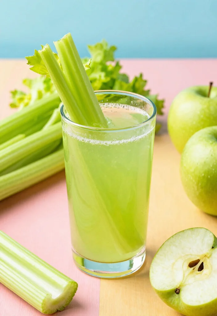 18 Detox Green Juice Recipes Packed with Leafy Greens and Fresh Vegetables - 14. Celery and Green Apple Detox 1