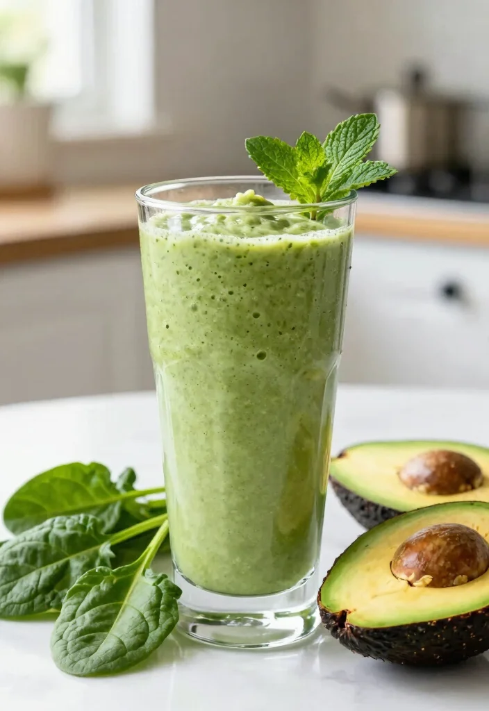 18 Detox Green Juice Recipes Packed with Leafy Greens and Fresh Vegetables - 6. Avocado and Spinach Smoothie 1