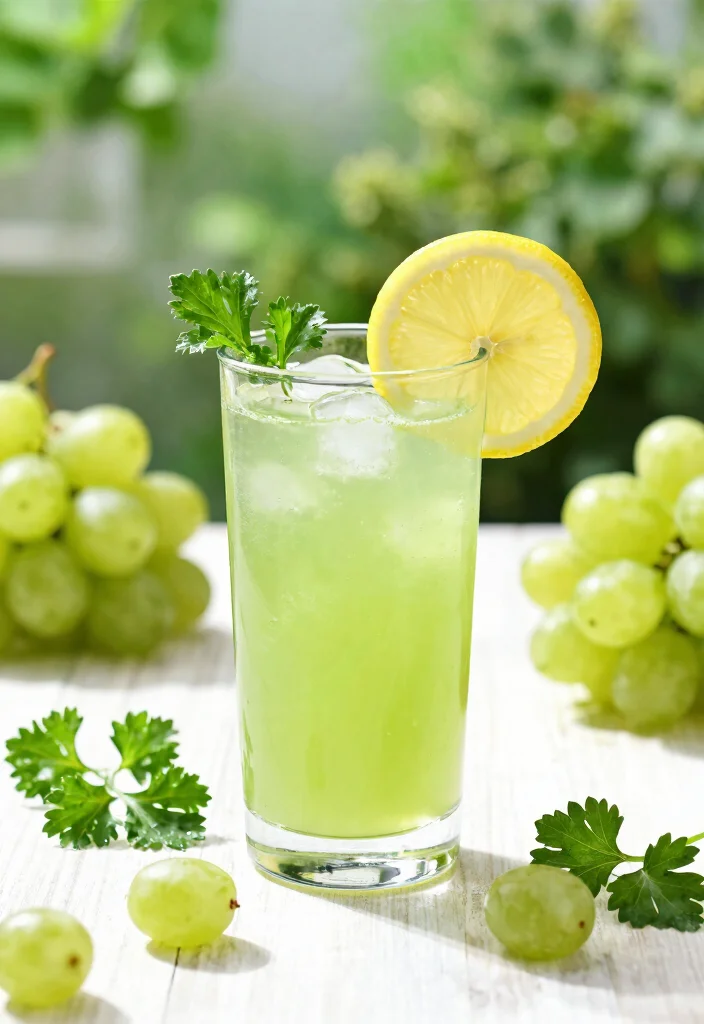 18 Detox Green Juice Recipes Packed with Leafy Greens and Fresh Vegetables - 9. Parsley and Green Grape Juice 1