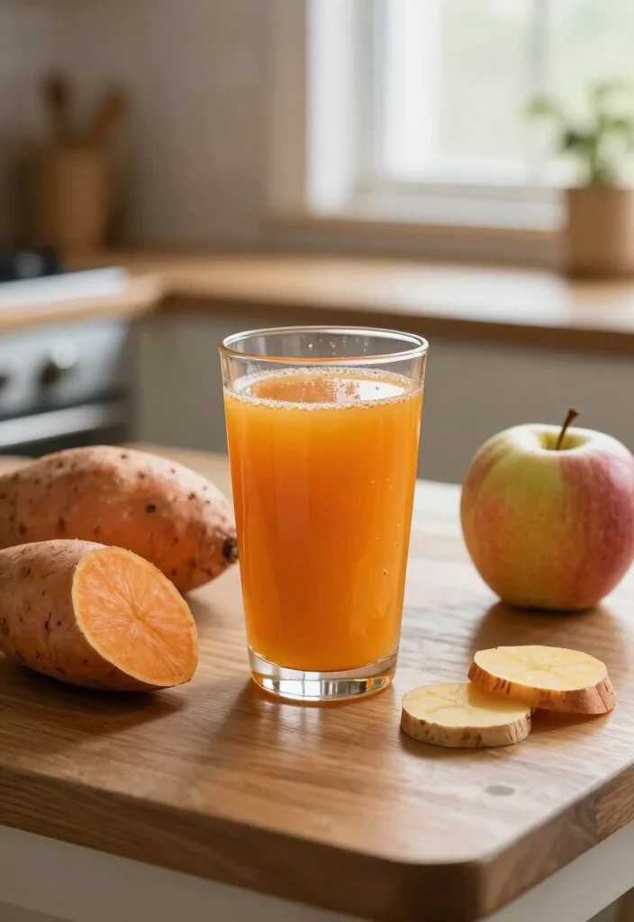 18 Detox Juice Recipes That Support Fat Flush and Digestive Balance - 11. Sweet Potato Ginger Juice 1