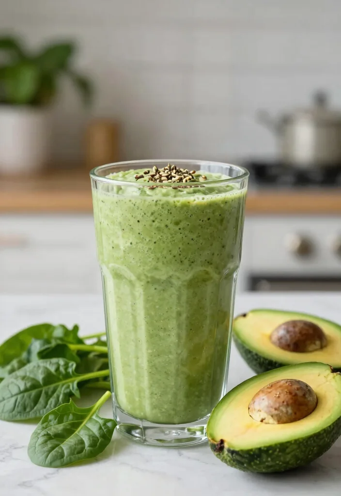 18 Detox Juice Recipes That Support Fat Flush and Digestive Balance - 12. Avocado Spinach Smoothie 1