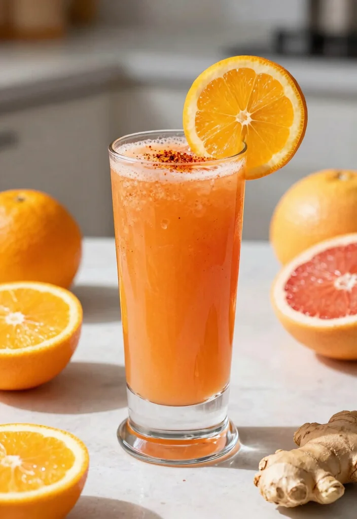 18 Detox Juice Recipes That Support Metabolism and Healthy Weight Goals - 5. Spicy Citrus Ginger Juice 1