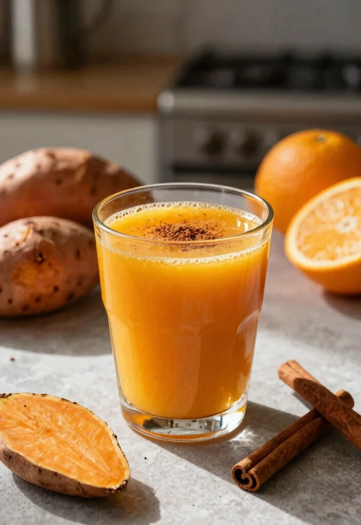 18 Detox Juice Recipes That Support Metabolism and Healthy Weight Goals - 8. Sweet Potato Wellness Juice 1