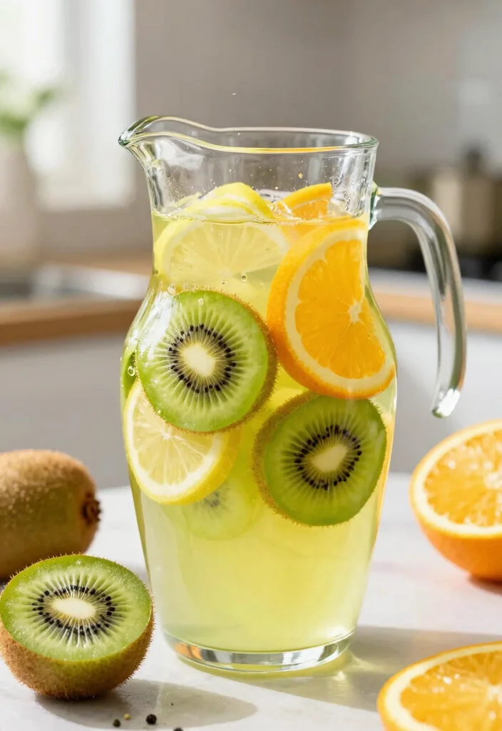 18 Detox Water Recipes That Support Belly Fat Loss and a Flatter-Looking Tummy - 10. Kiwi Citrus Fusion 1