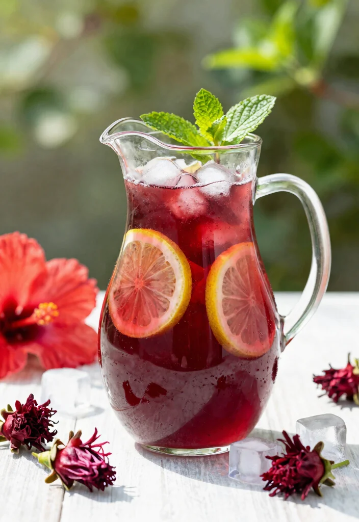 18 Detox Water Recipes That Support Belly Fat Loss and a Flatter-Looking Tummy - 11. Hibiscus Iced Tea 1