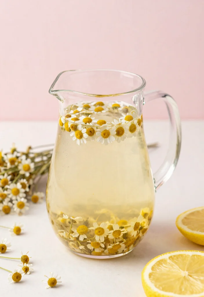 18 Detox Water Recipes That Support Belly Fat Loss and a Flatter-Looking Tummy - 18. Herbal Chamomile Cooler 1