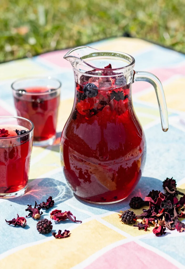 18 Detox Water Recipes for Brightening Skin and Even-Looking Complexion - 10. Hibiscus & Berry Blend 1