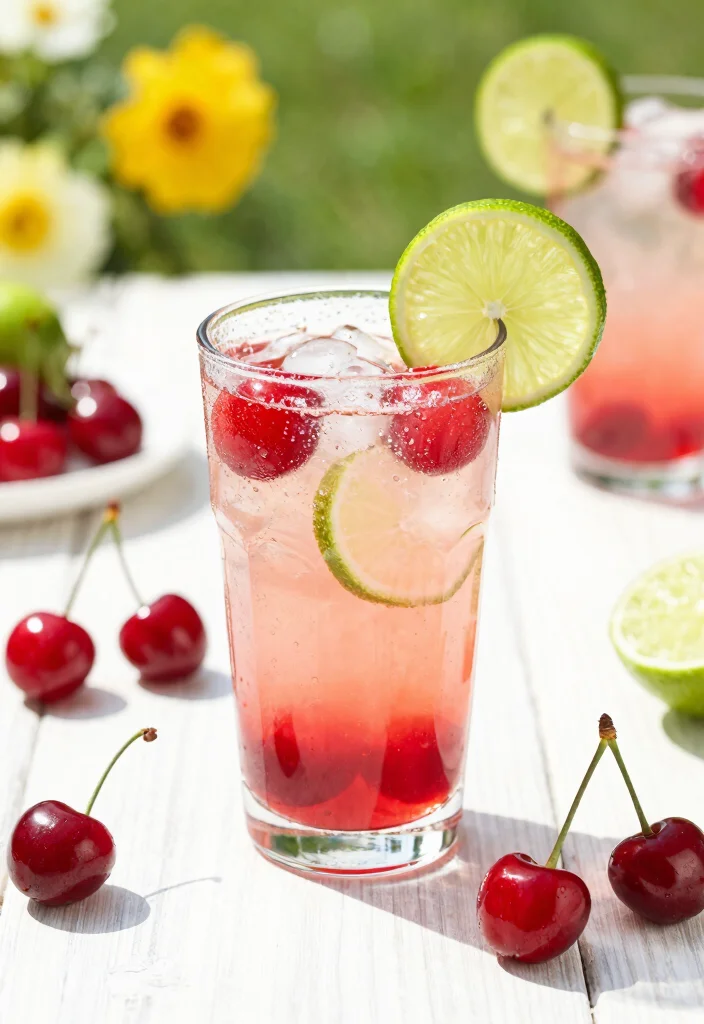 18 Detox Water Recipes for Brightening Skin and Even-Looking Complexion - 16. Cherry & Lime Burst 1